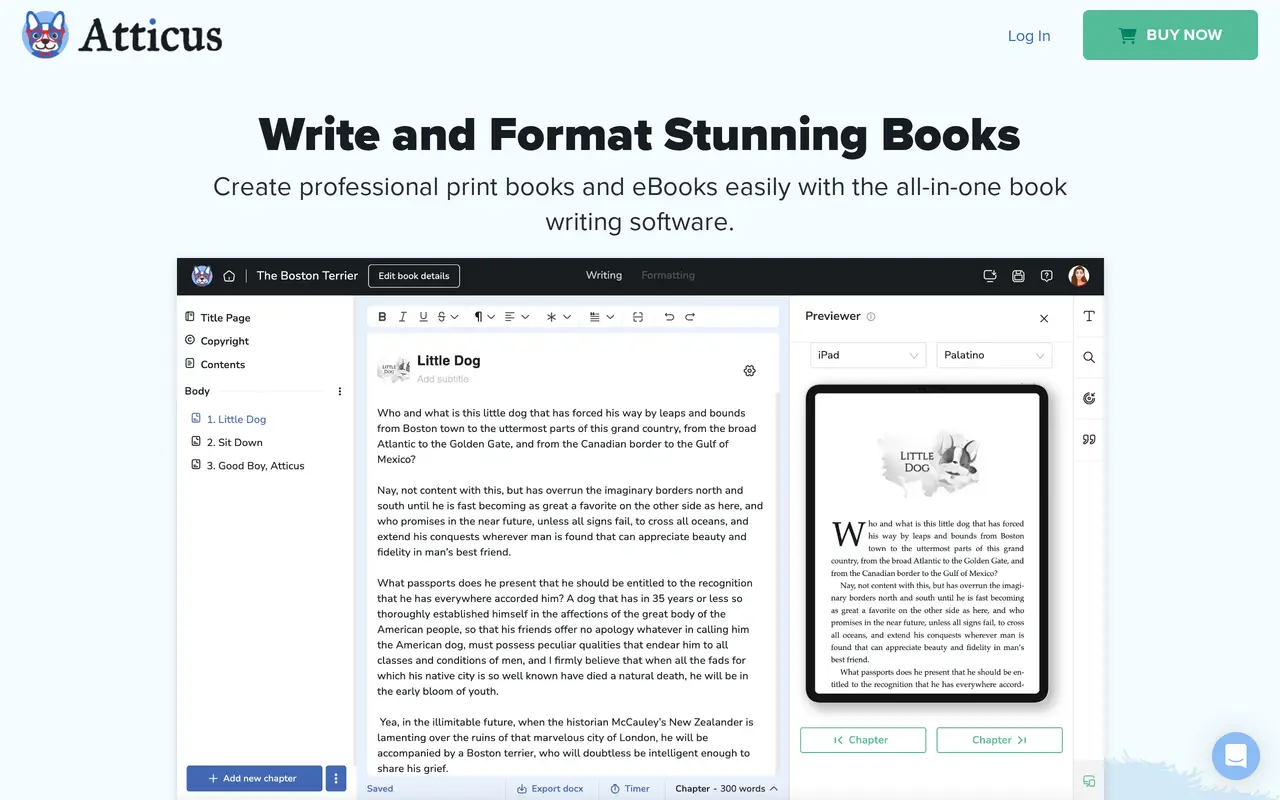 The Atticus homepage