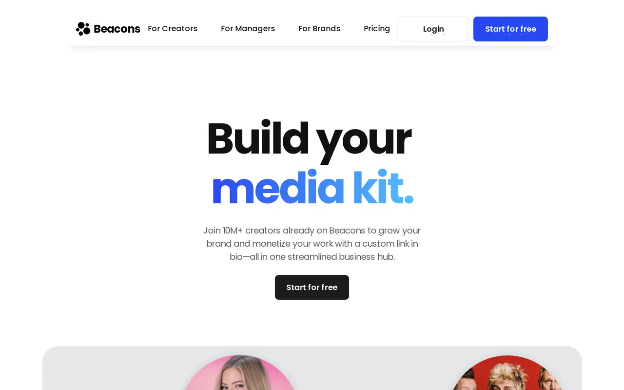The Beacons homepage