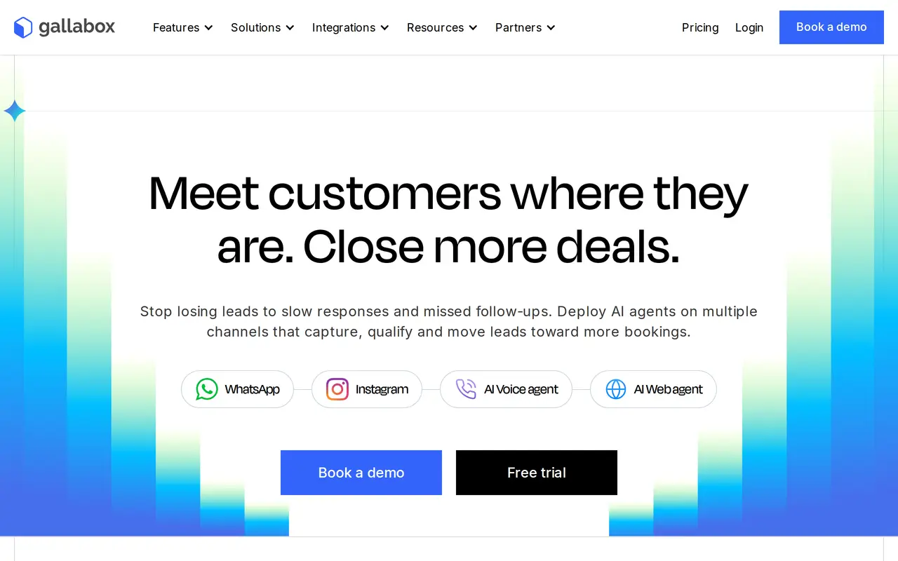 The Gallabox homepage