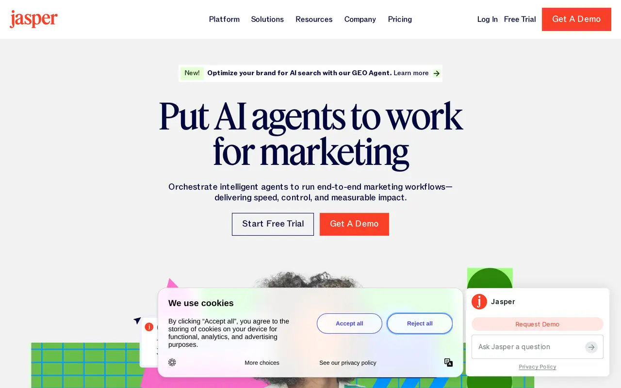 The Jasper homepage