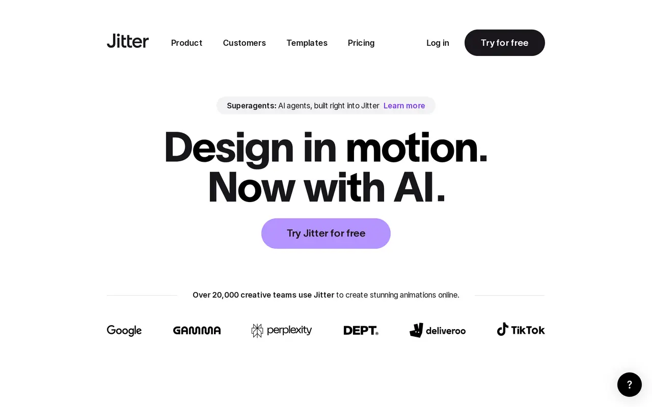 The Jitter homepage