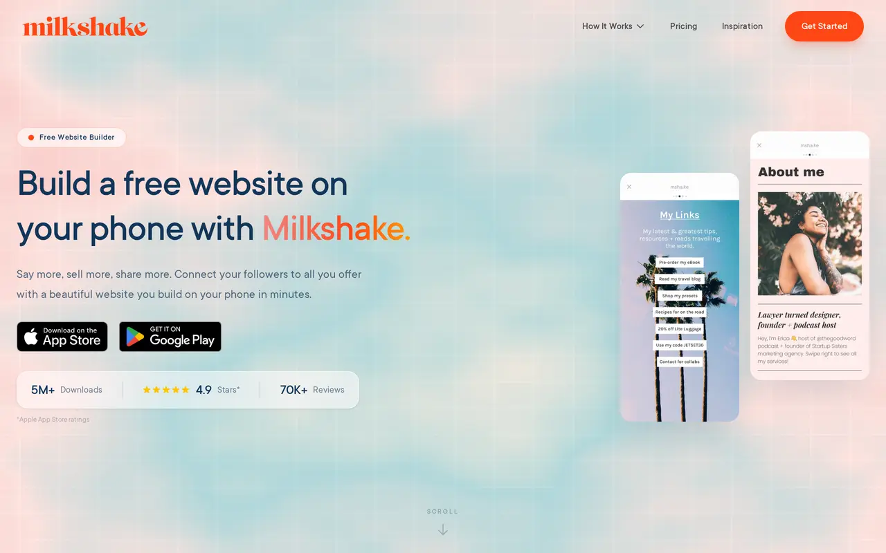 The Milkshake homepage