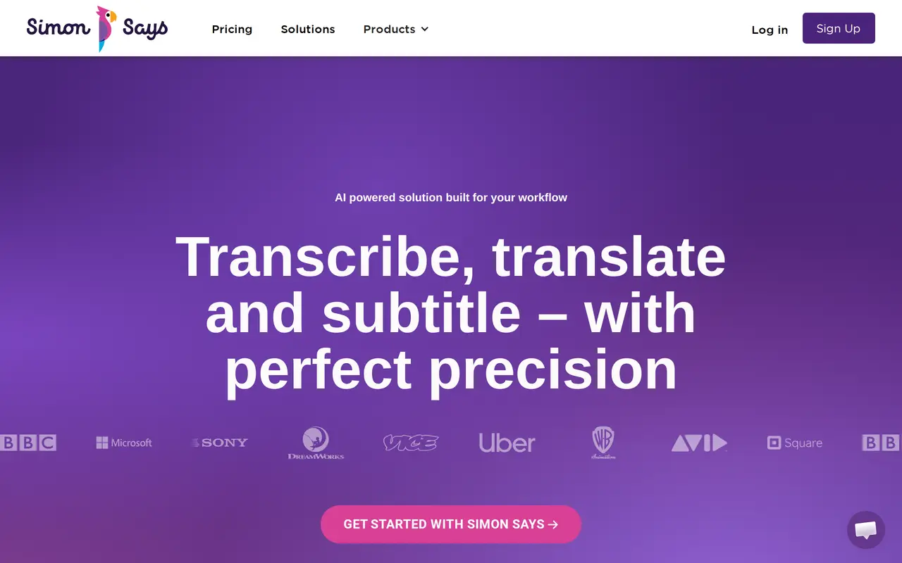 The Simon Says homepage