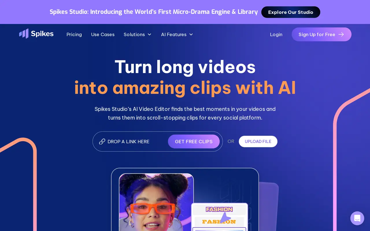 The Spikes Studio homepage