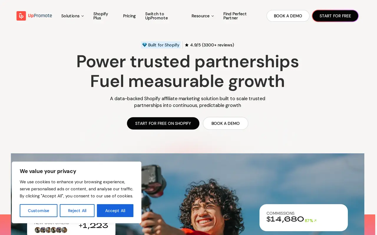 The UpPromote homepage