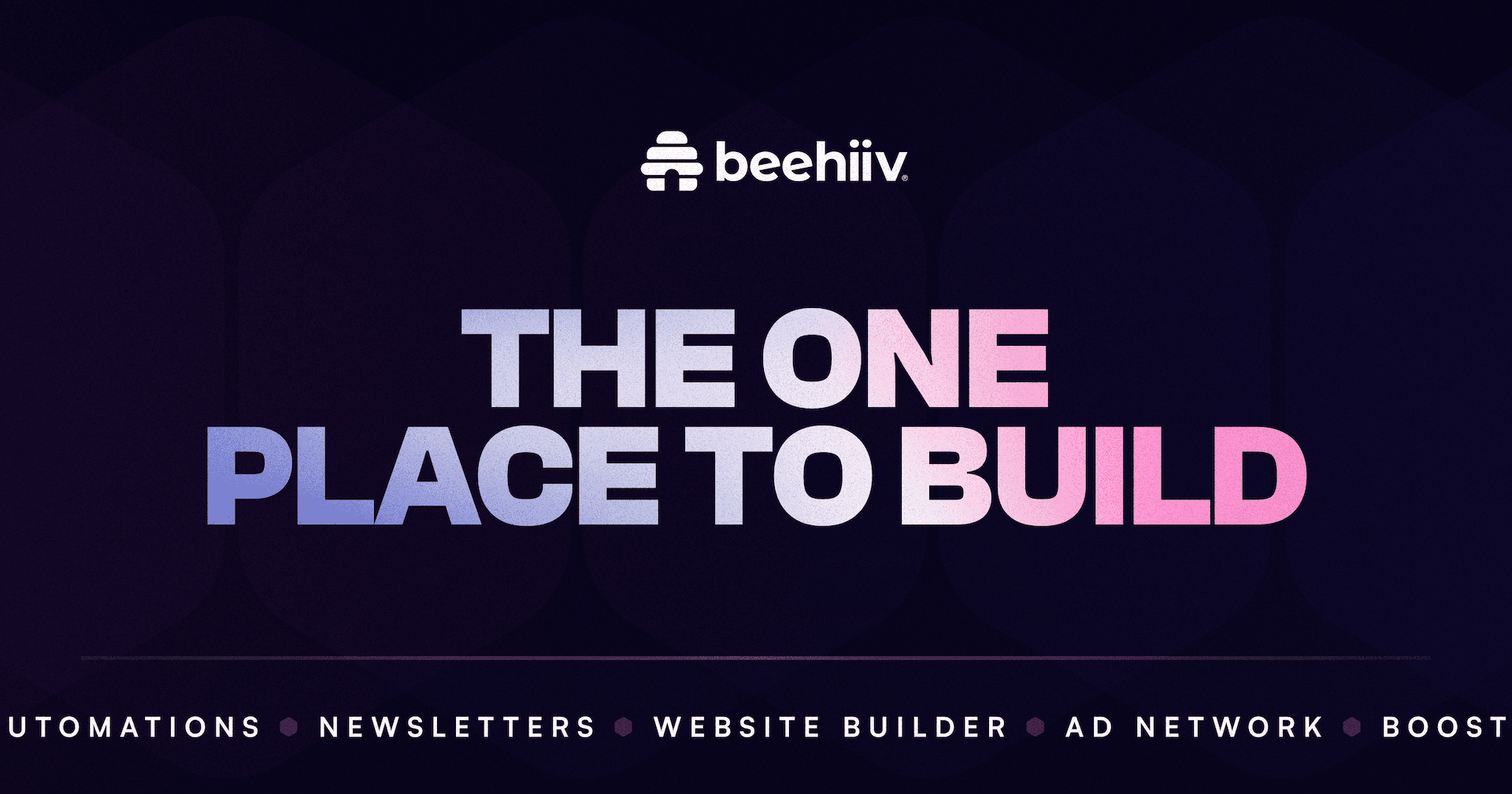 beehiiv's own promotional image for the platform