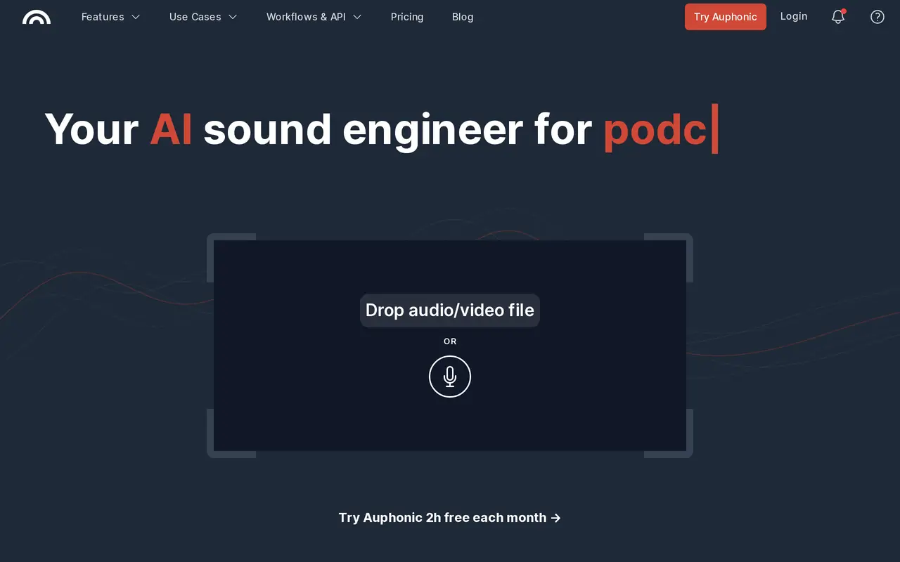 The Auphonic homepage