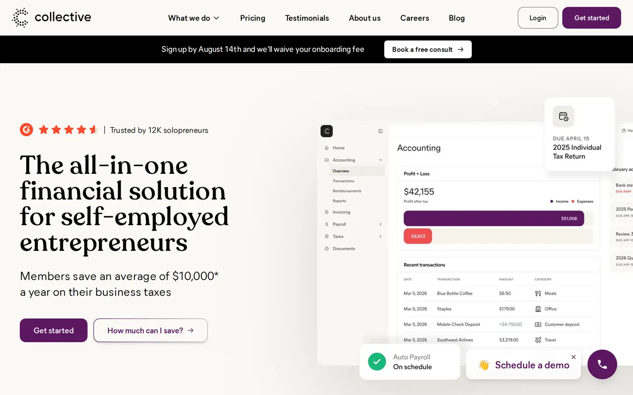 The Collective homepage