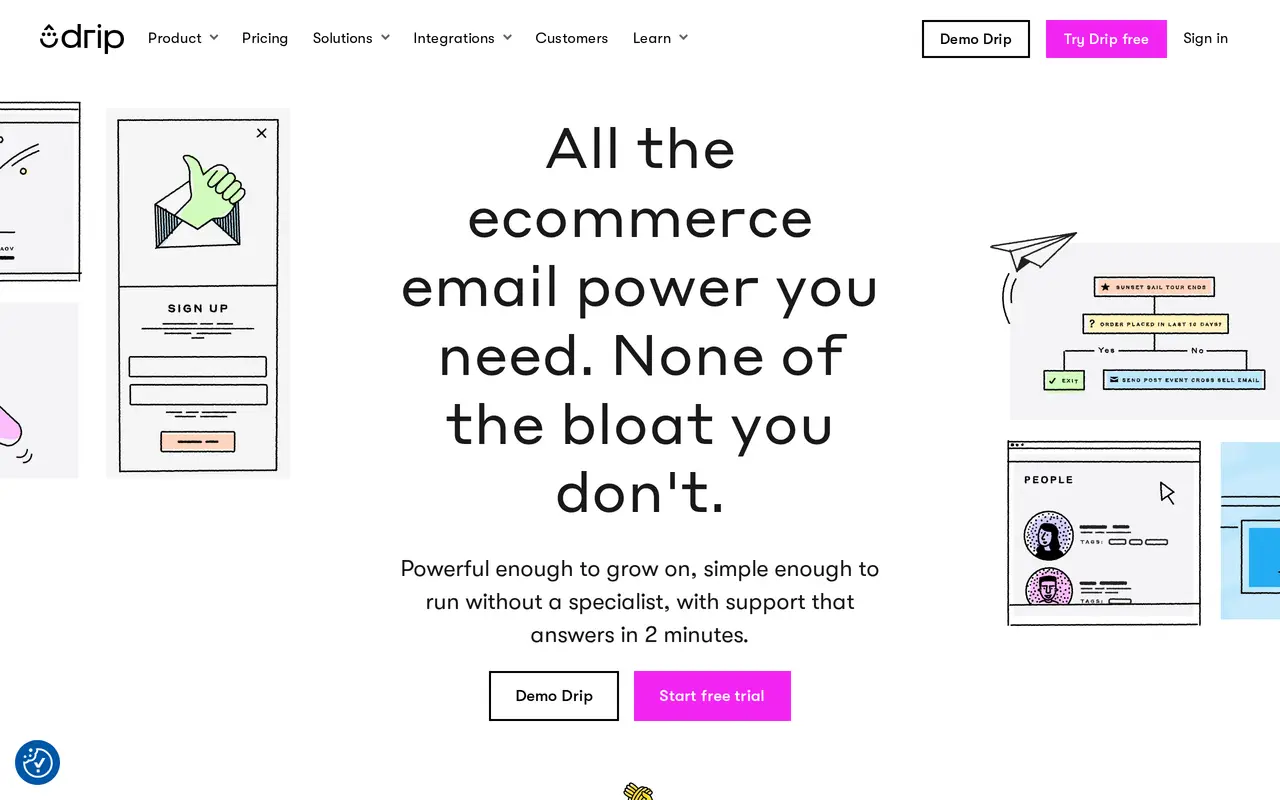 The Drip homepage