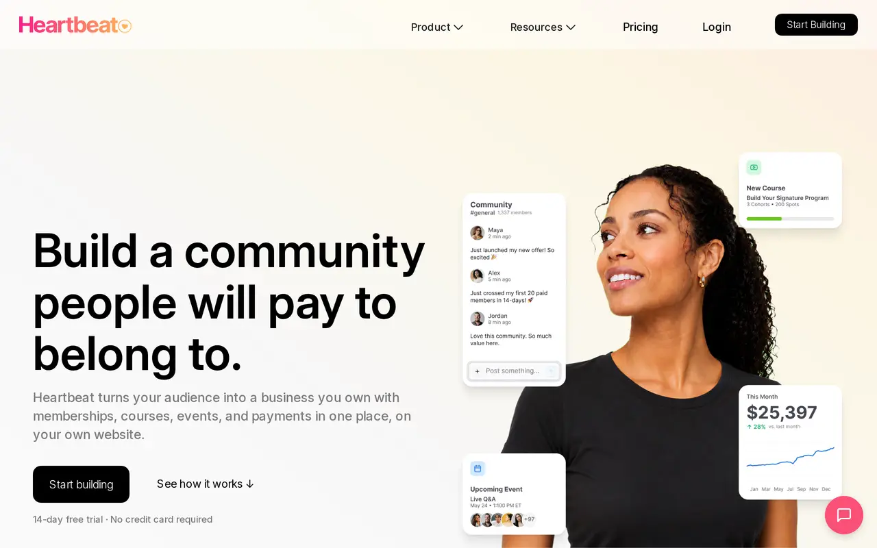 The Heartbeat homepage