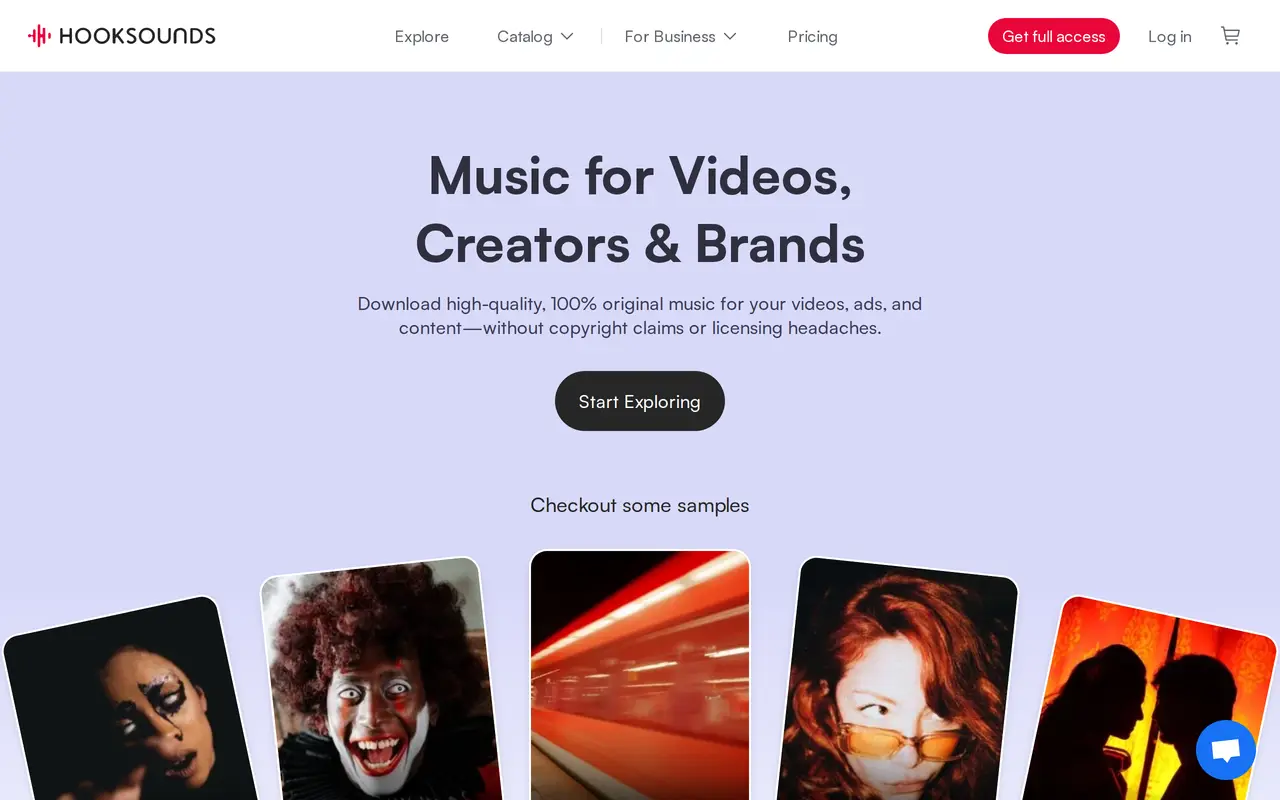 The HookSounds homepage