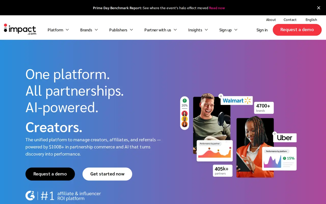 The Impact.com homepage