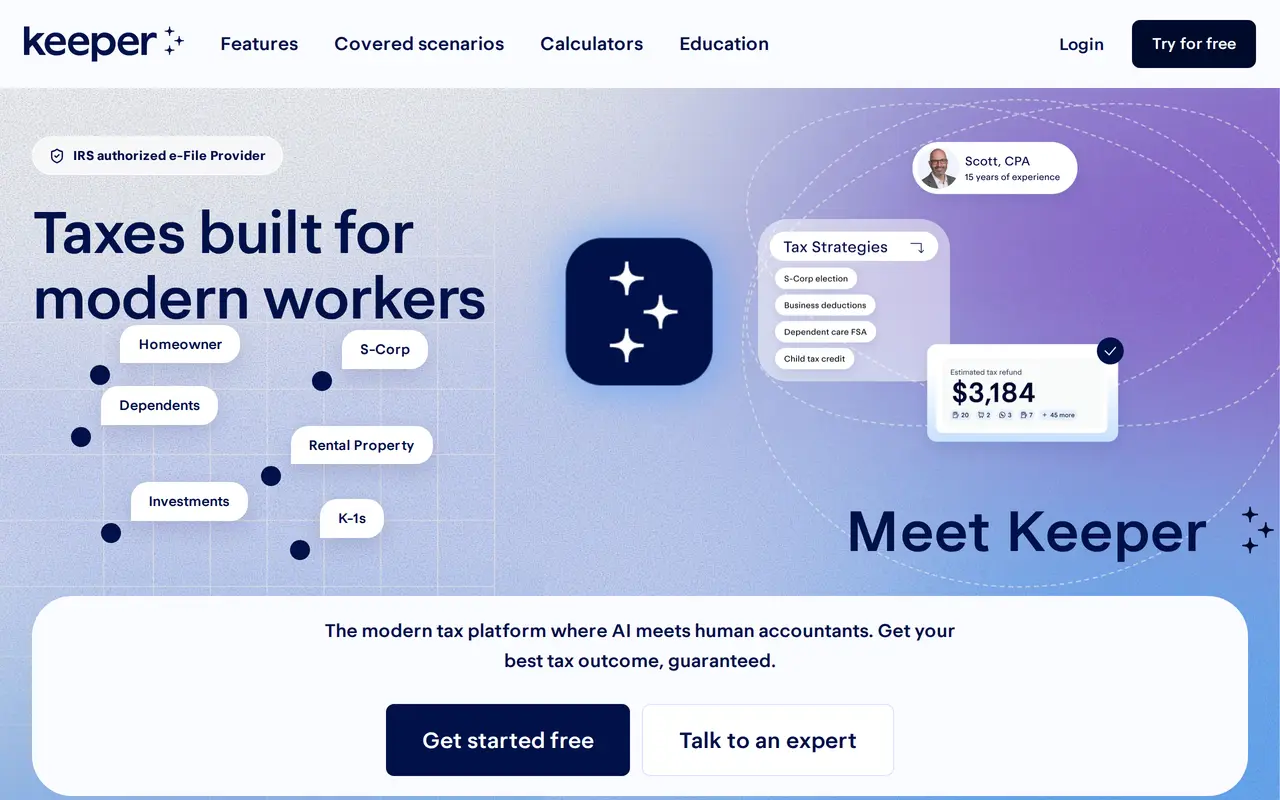 The Keeper homepage