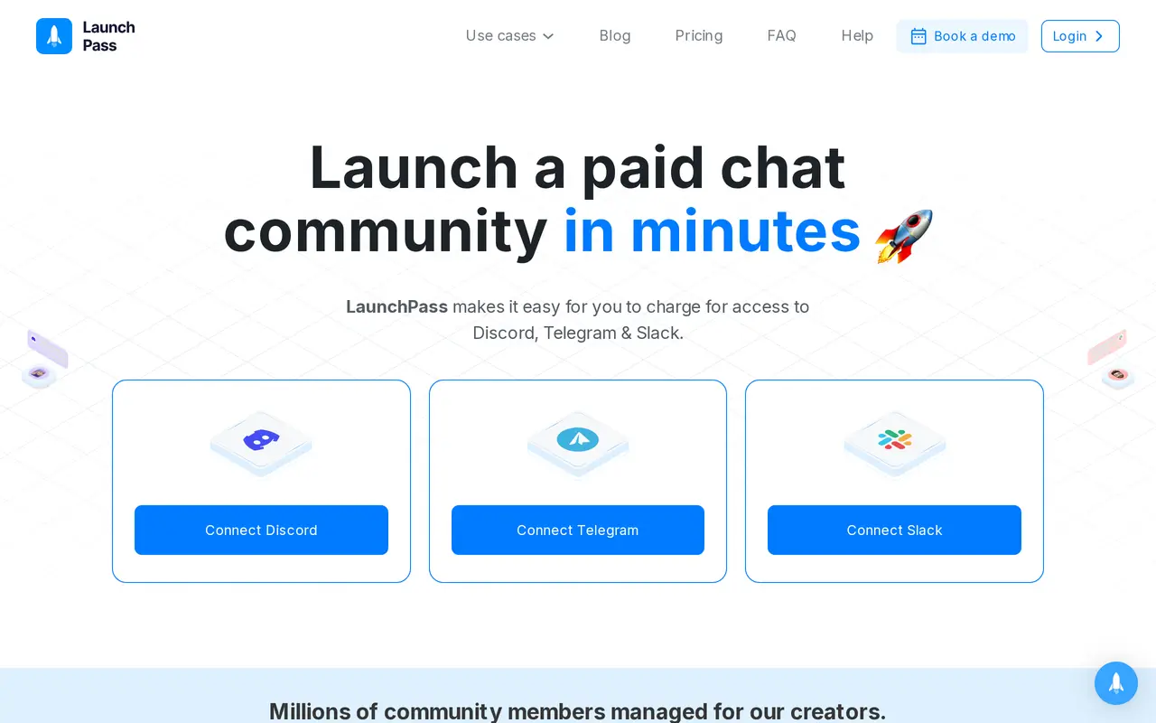 The LaunchPass homepage
