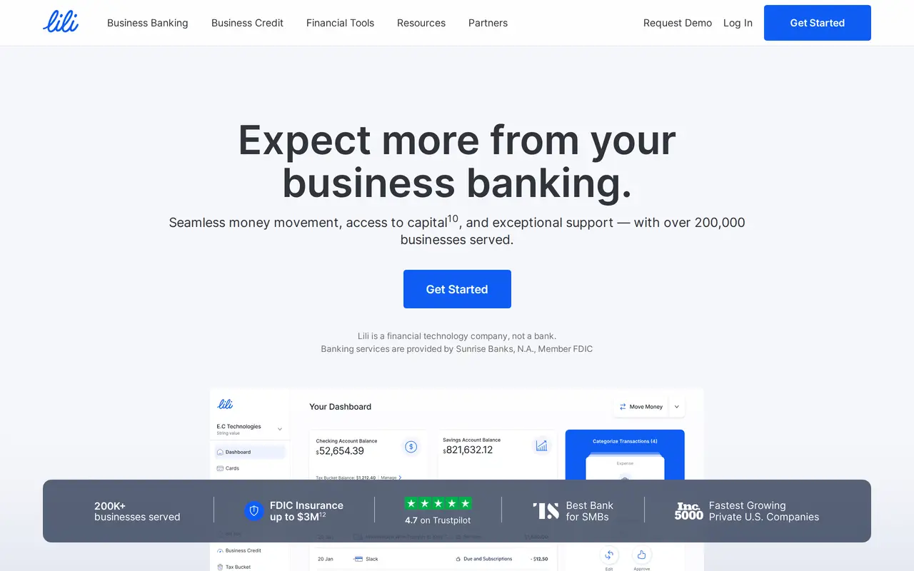 The Lili homepage