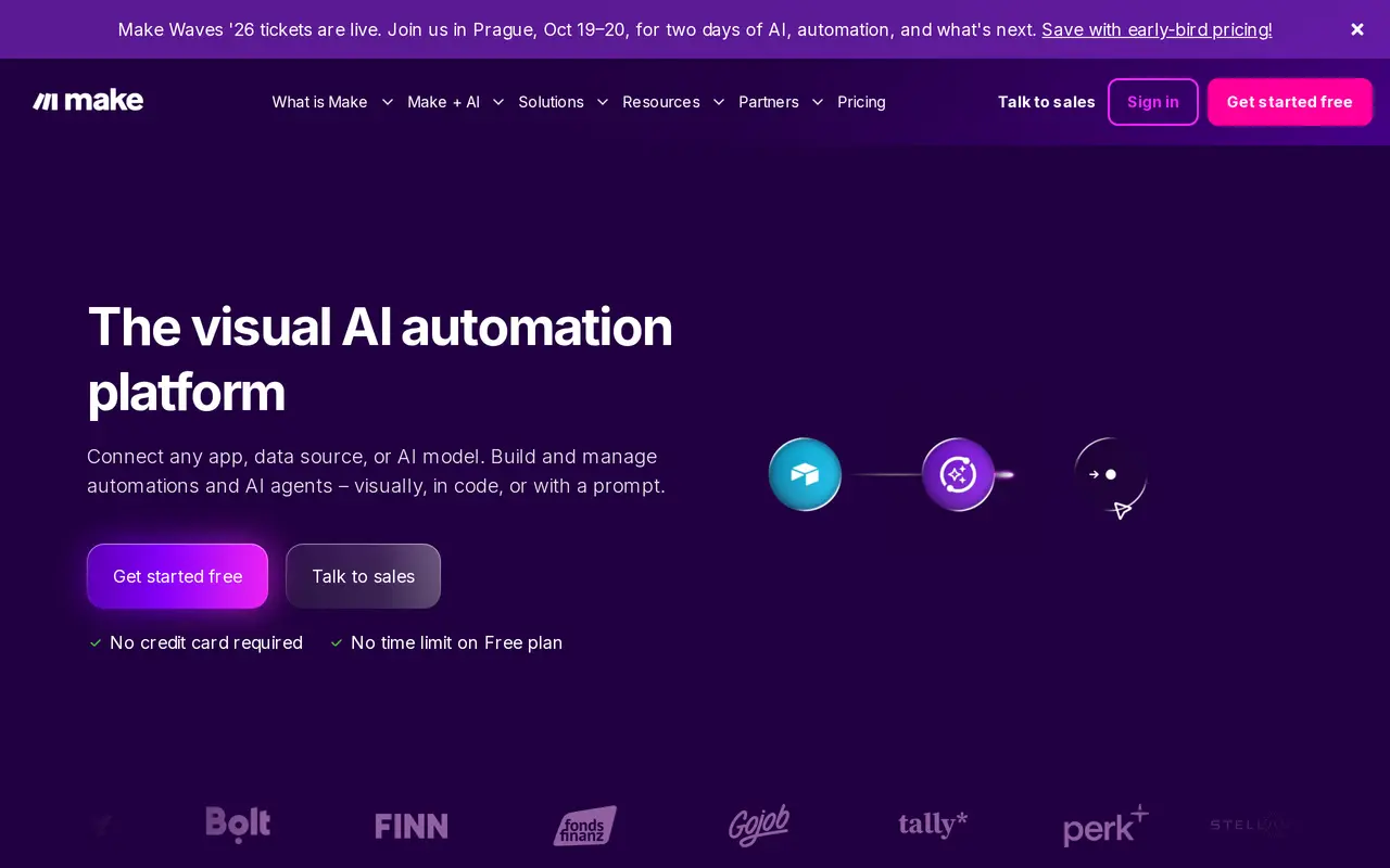 The Make homepage