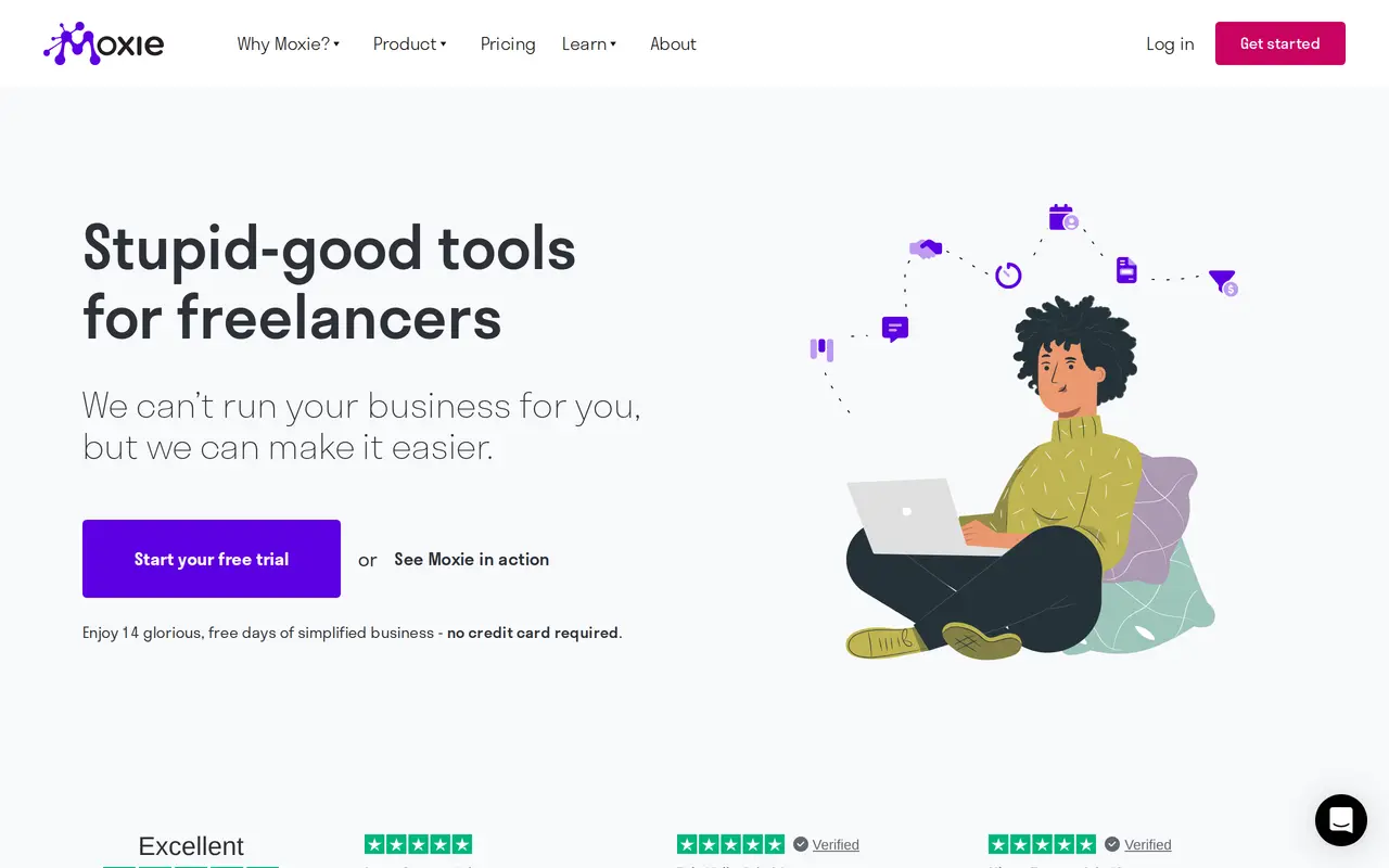The Moxie homepage
