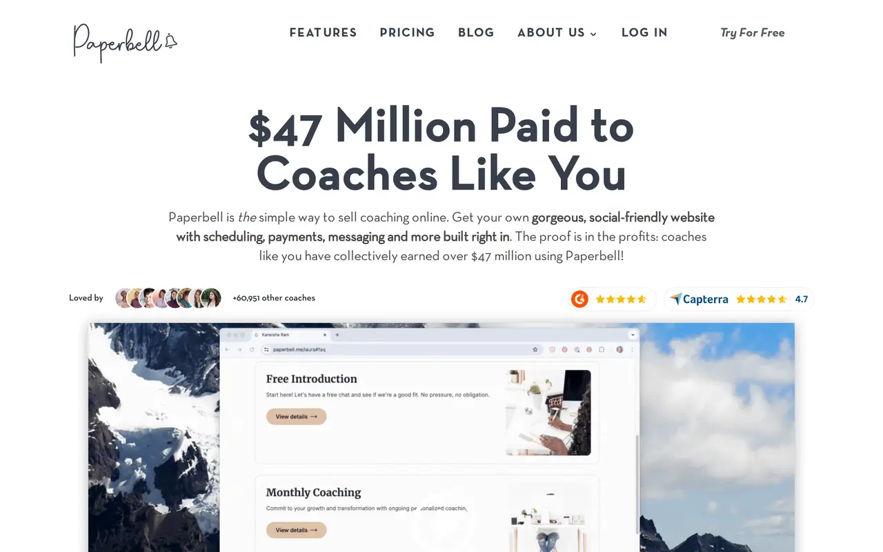 The Paperbell homepage