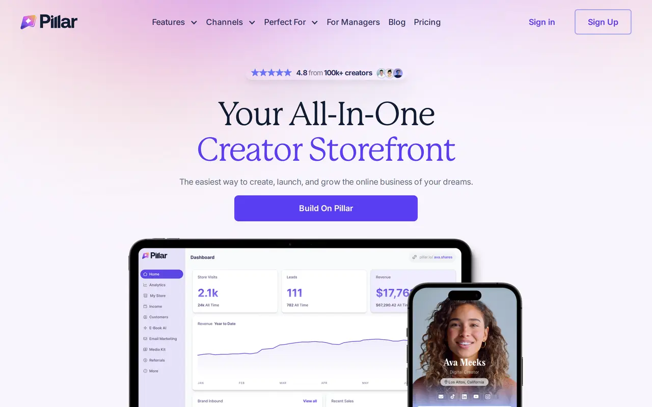 The Pillar homepage
