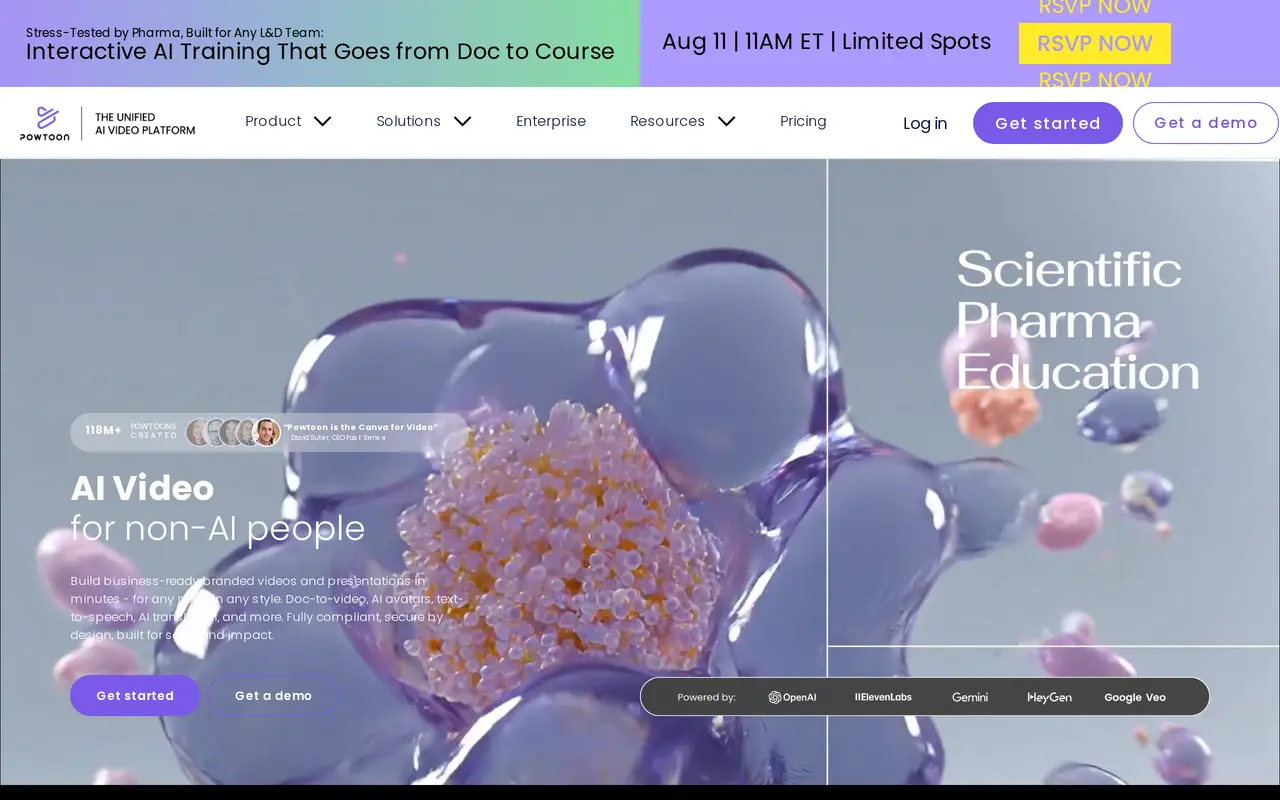 The Powtoon homepage
