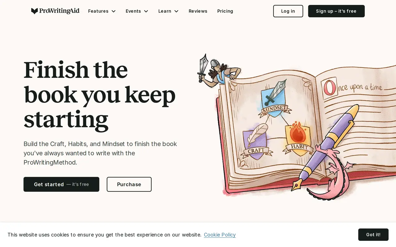 The ProWritingAid homepage