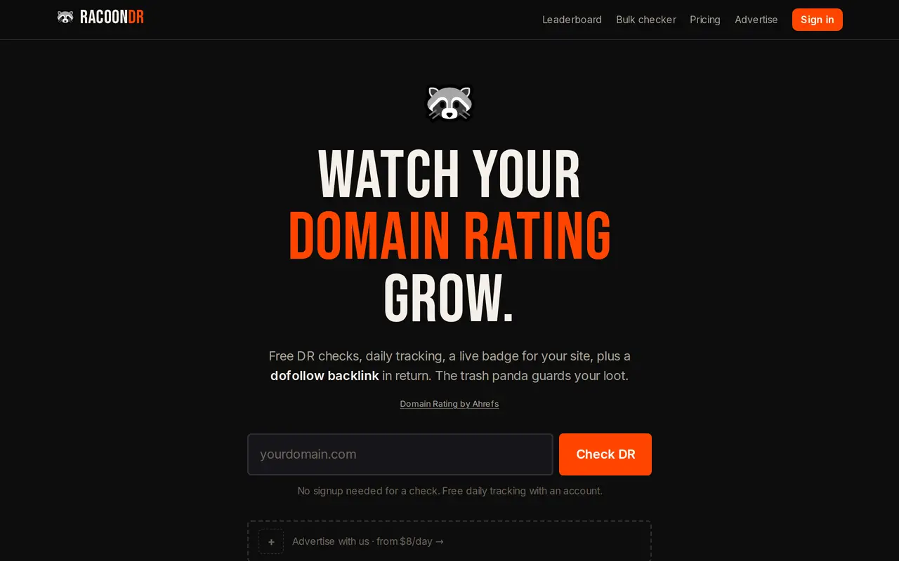 The RacoonDR homepage