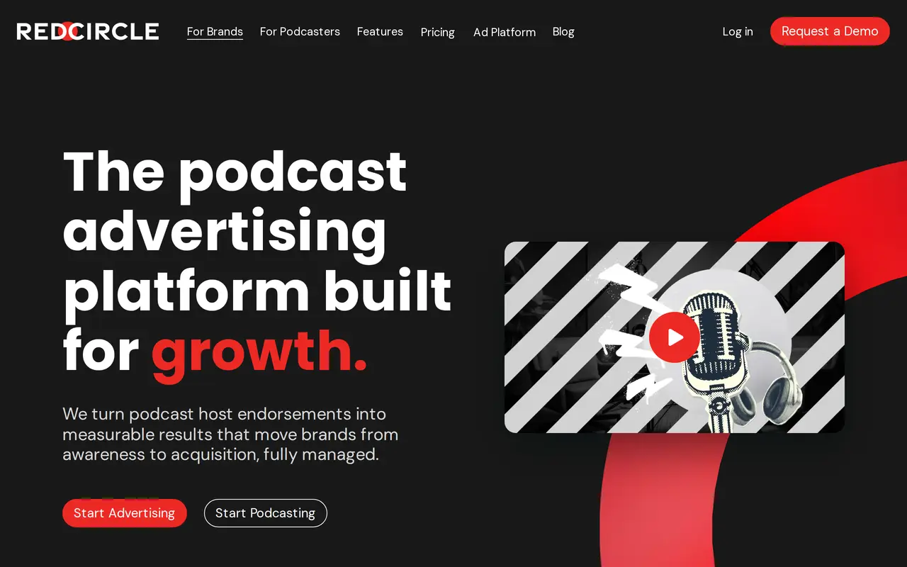 The RedCircle homepage