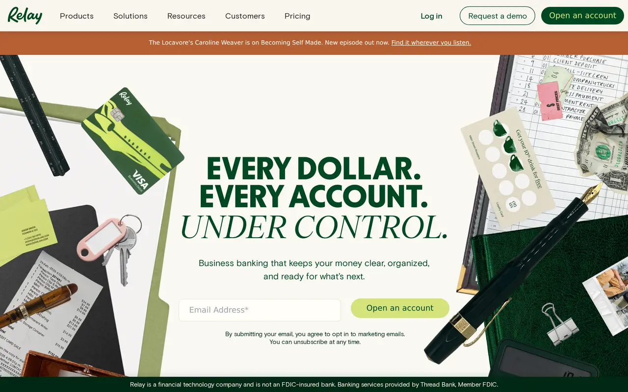 The Relay homepage