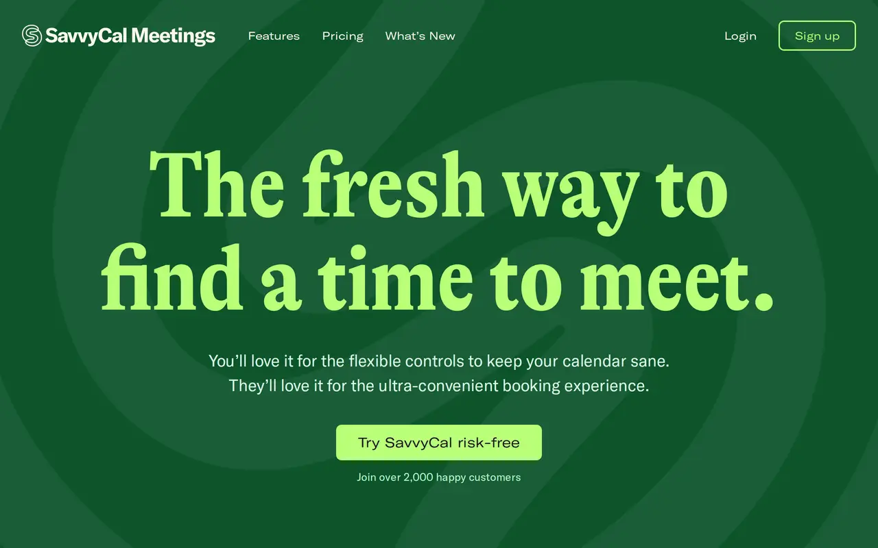 The SavvyCal homepage