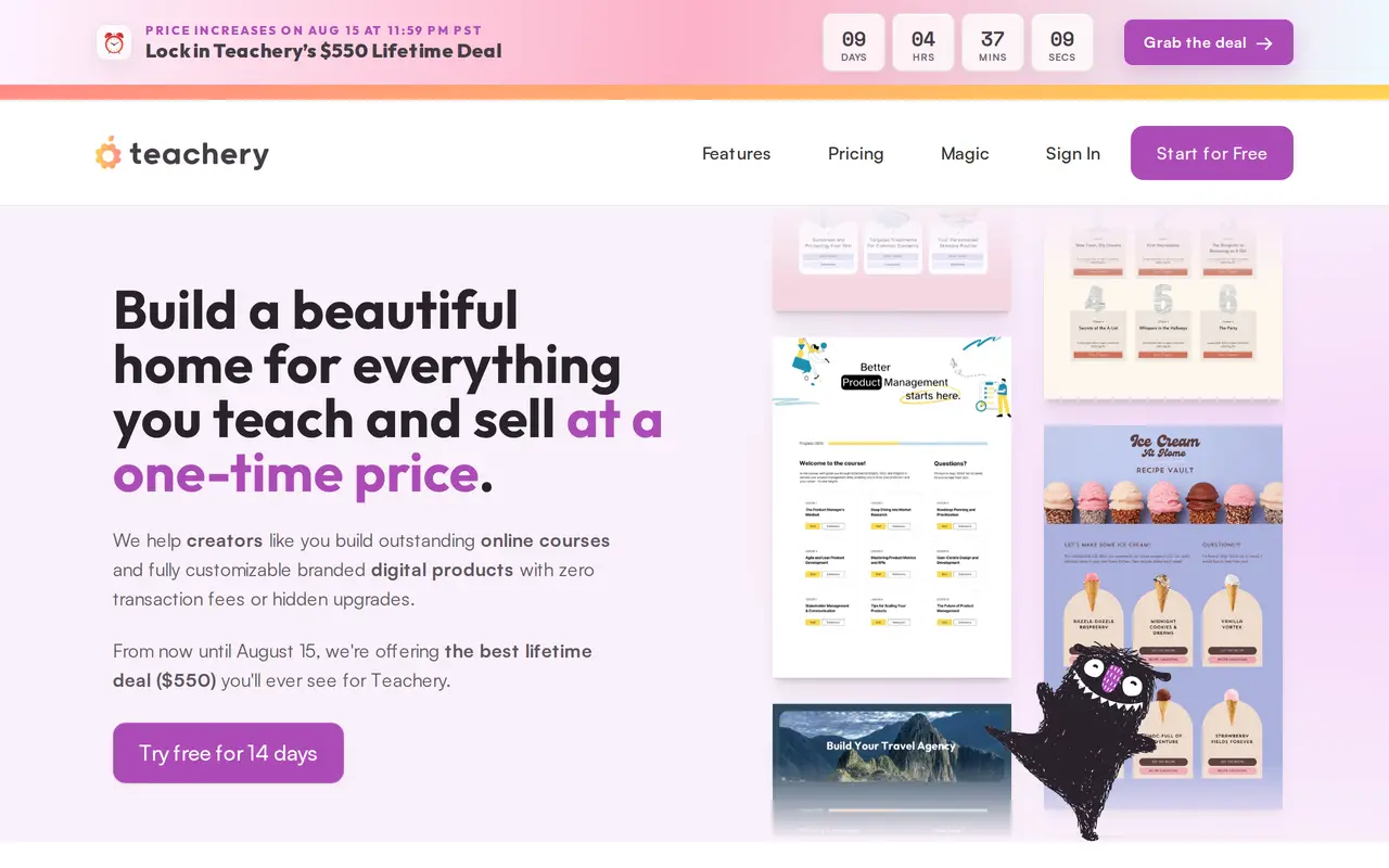 The Teachery homepage