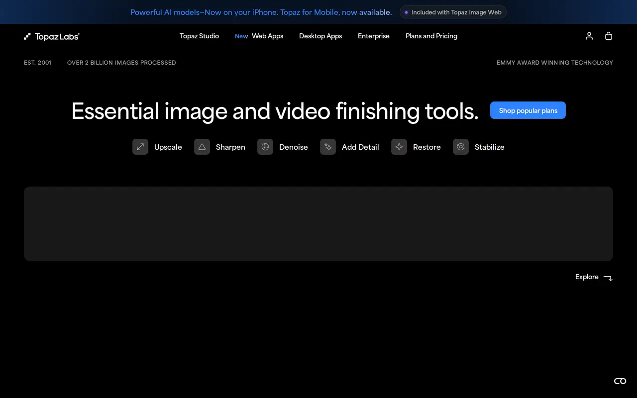 The Topaz Labs homepage
