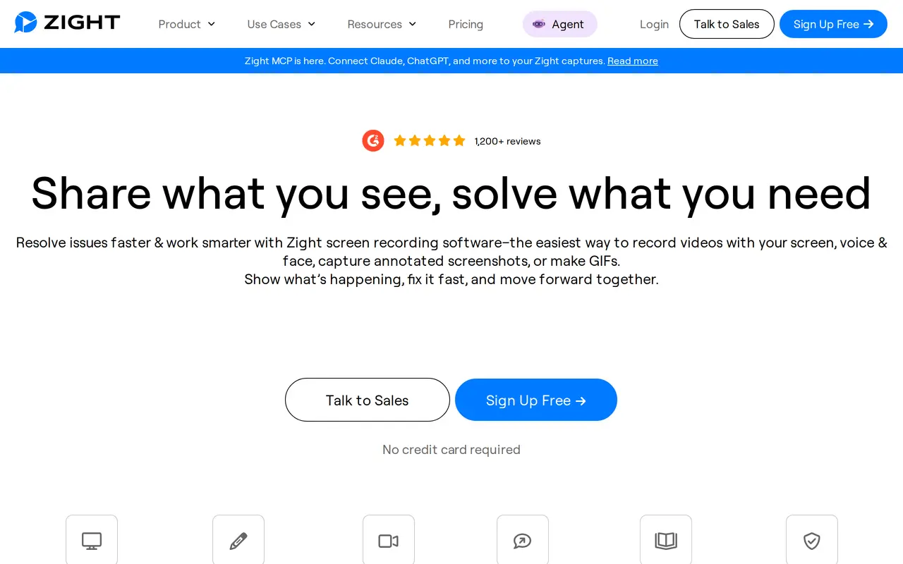 The Zight homepage